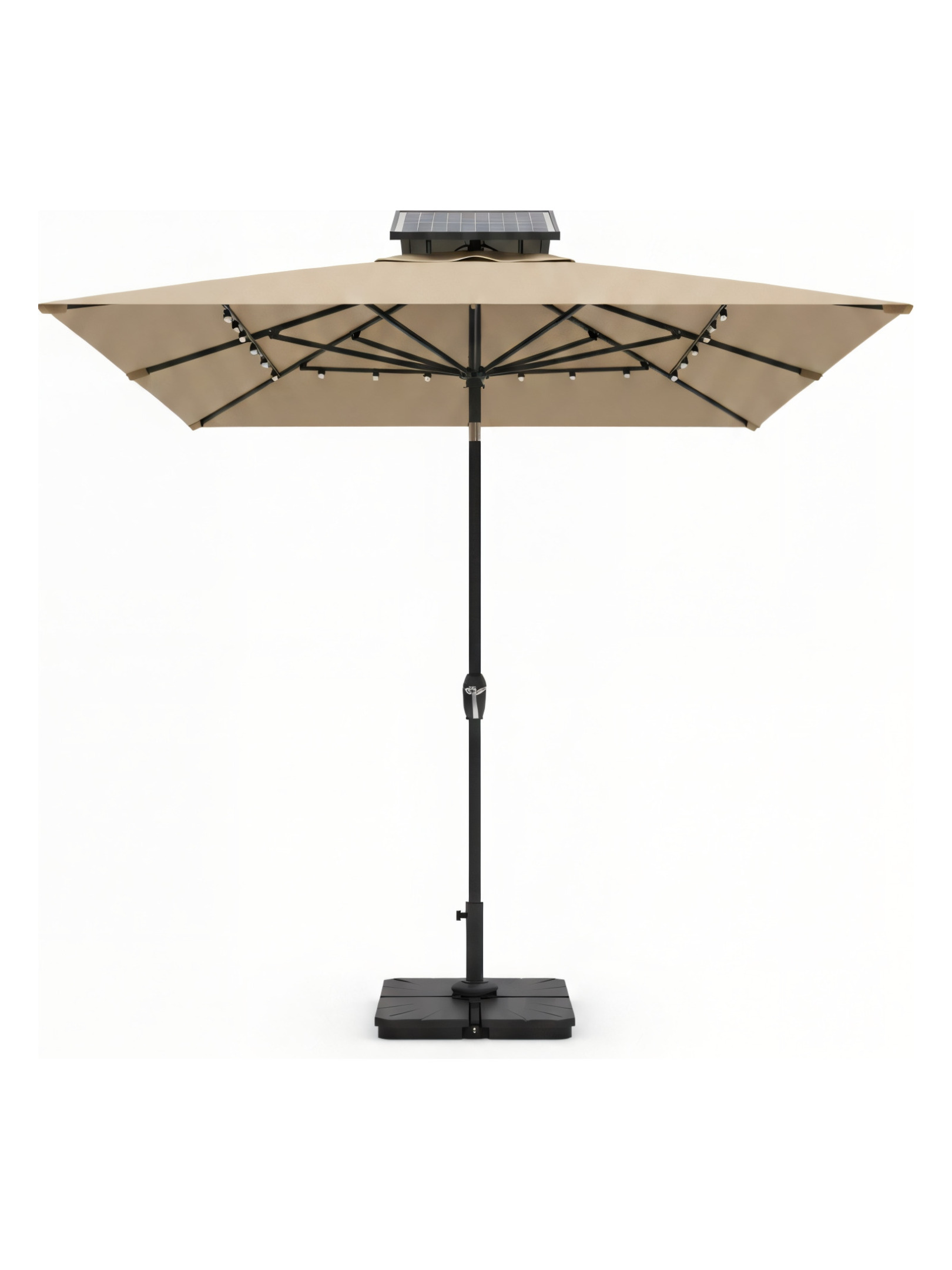 Chapéu LED Solar — vista frontal