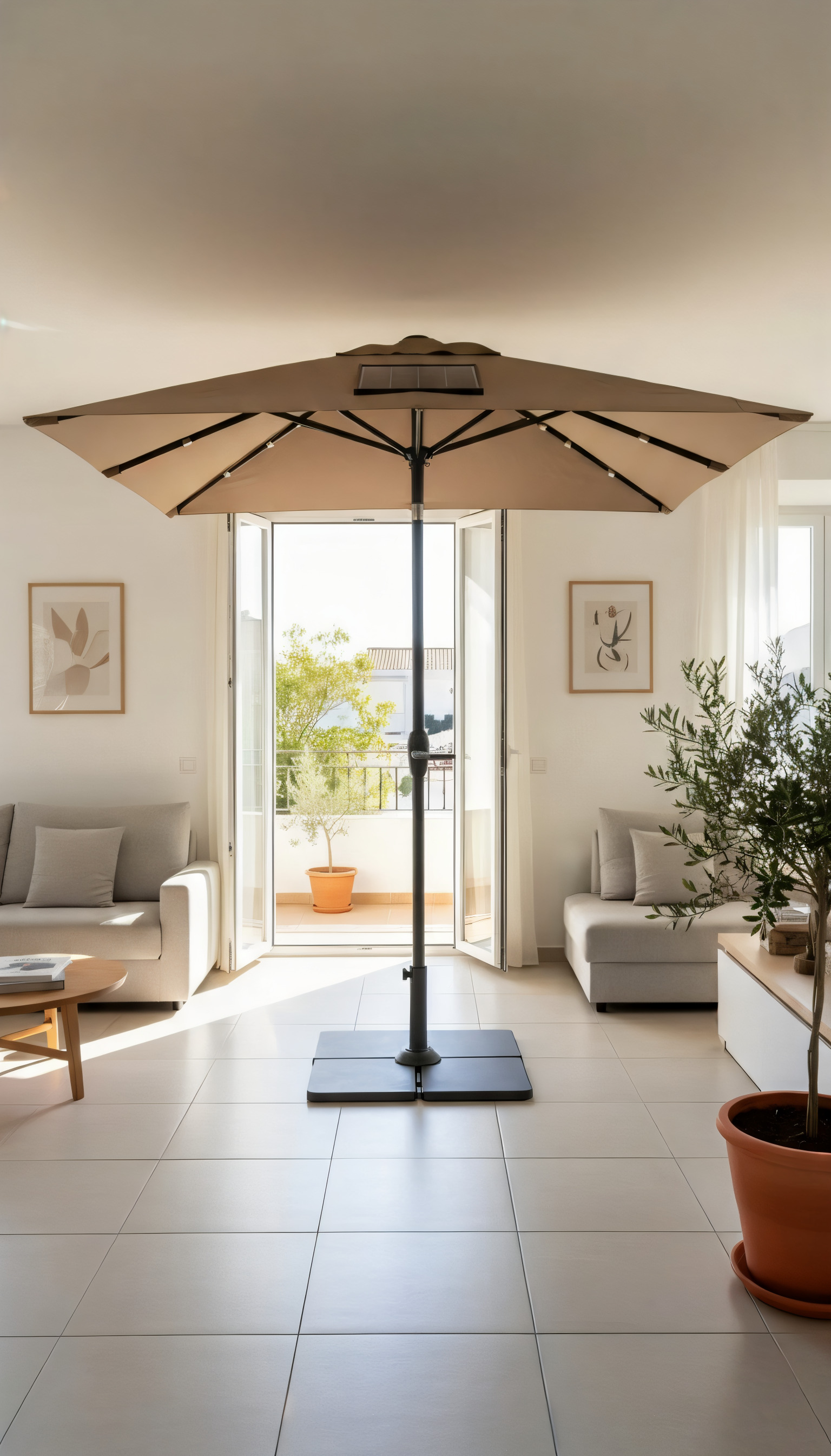 Chapéu LED Solar — em uso em casa